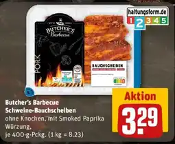REWE Butcher's Barbecue Schweine-Bauchscheiben Angebot