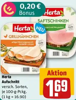 REWE Herta Aufschnitt Angebot