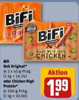 REWE Bifi Roll Original oder Chicken High Protein Angebot