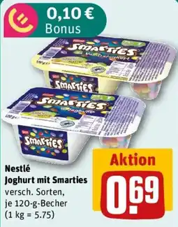 REWE Nestlé Jogurt mit Smarties Angebot