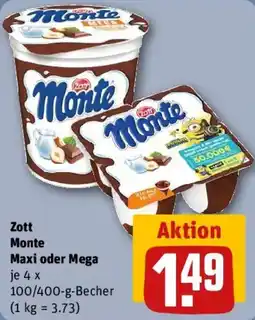 REWE Zott Monte Maxi oder Mega Angebot