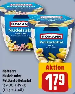 REWE Homann Nudel- oder Pellkartoffelsalat Angebot