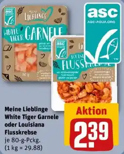 REWE Meine Lieblinge White Tiger Garnele oder Louisiana Flusskrebse Angebot