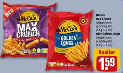 REWE McCain max Crunch oder Golden Longs Angebot