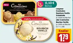 REWE Langnese Cremissimo Haselnuss Vanilla Schokoladeoder Cremissimo Bourbon Vanille Angebot