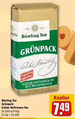 REWE Bünting Tee Grünpack Echter Ostfriesen-Tee Angebot