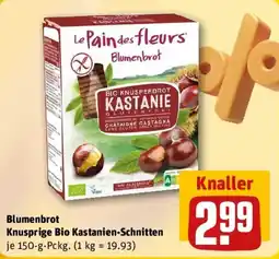 REWE Blumenbrot Knusprige Bio Kastanien-Schnitten Angebot