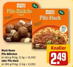 REWE Mush Roots Pilz-Bällchen oder Pilz-Hack Angebot