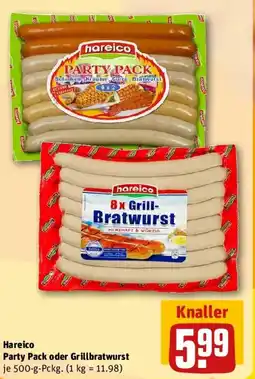 REWE Hareico Party Pack oder Grillbratwurst Angebot