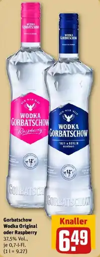 REWE Gorbatschow Wodka Original oder Raspberry Angebot
