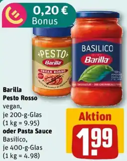 REWE Barilla Pesto Rosso oder Pasta Sauce Angebot