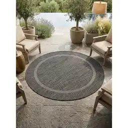 Netto Marken-Discount Outdoorteppich ALSTER, einfarbig, Schwarz, Ø 120 cm Angebot