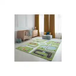 Netto Marken-Discount Kinderteppich TRAUN, mit Spielstraßen-Motiv, Grün, 120 x 170 cm Angebot