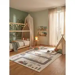 Netto Marken-Discount Kinderteppich Straßenkarte Abenteuer Creme 200x290 cm Waschbar Angebot