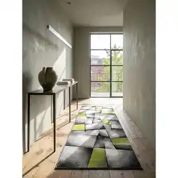 Netto Marken-Discount Läufer Polypropylen Grün 80x150 cm - BIENO Kadima Design Angebot