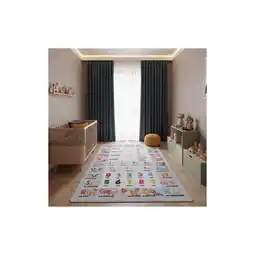 Netto Marken-Discount Kinderteppich TRAUN, mit Alphabet-Zahlen-Tiere-Motiv, Grau, 120 x 170 cm Angebot