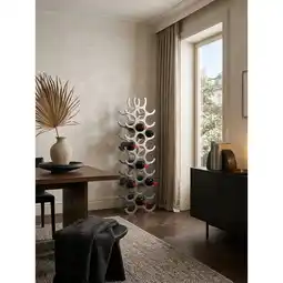 Netto Marken-Discount Weinregal Aluminium Modern Stil für 27 Flaschen stehend schmal 31x98x14cm Angebot