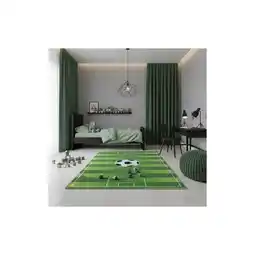 Netto Marken-Discount Spielteppich TRAUN in Grün, mit Fußballfeld-Motiv, 120 x 170 cm Angebot