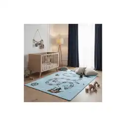 Netto Marken-Discount Spielteppich TRAUN in Blau, mit Piraten-Motiv, 140 x 200 cm Angebot