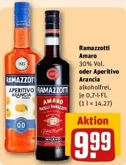 REWE Ramazzotti Amaro oder Aperitivo Arancia Angebot