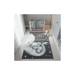 Netto Marken-Discount Kinderteppich TASNA, mit Elefanten-Motiv, Blau, 120 x 170 cm Angebot