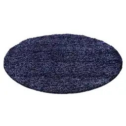 Netto Marken-Discount Hochflorteppich RHEIN, einfarbig, Marineblau, Ø 160 cm Angebot