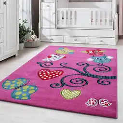 Netto Marken-Discount Kinderteppich TASNA, mit Eulen-Motiv, Violett, 80 x 150 cm Angebot