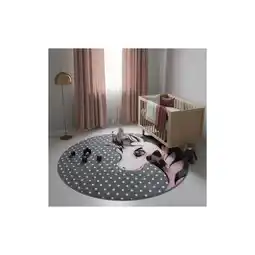 Netto Marken-Discount Kinderteppich TASNA, mit Einhorn-Motiv, Rosa, Ø 160 cm Angebot