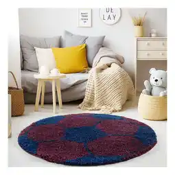 Netto Marken-Discount Kinderteppich MATREI, mit Fußball-Motiv, Marineblau, Ø 100 cm Angebot