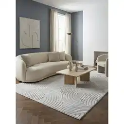 Netto Marken-Discount Kurzflorteppich ILLER, mit 3D-Design, Florhöhe 12 mm, Silber, 140 x 200 cm Angebot