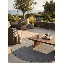 Netto Marken-Discount Outdoorteppich ALSTER, einfarbig, Grau, Ø 200 cm Angebot