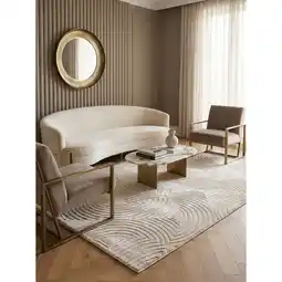 Netto Marken-Discount Kurzflorteppich ILLER, mit 3D-Design, Florhöhe 12 mm, Beige, 120 x 170 cm Angebot
