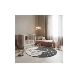 Netto Marken-Discount Kinderteppich TASNA, mit Elefanten-Motiv, Rosa, Ø 120 cm Angebot