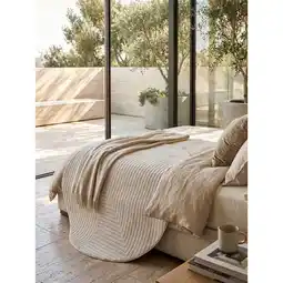 Netto Marken-Discount Outdoor-Teppich Labyrinth-Linien Creme 120x120 cm Wetterfest Angebot