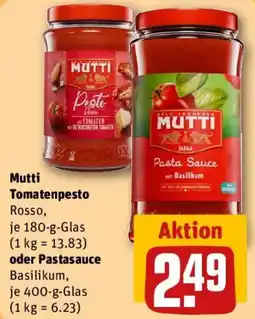 REWE Mutti Tomatenpesto oder Pastasauce Angebot