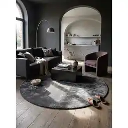 Netto Marken-Discount Teppich Antirutsch Anthrazit 120x120 cm - ALDAN Kadima Design Angebot