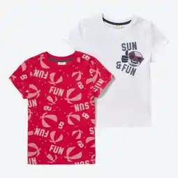 NKD Kinder-Jungen-T-Shirt mit hohem Baumwollanteil, 2er-Pack Angebot