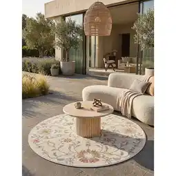 Netto Marken-Discount Outdoor-Teppich Niederflor Creme 120x120 cm - LIMMAT Kadima Design Angebot