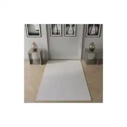 Netto Marken-Discount Kurzflorteppich ILLER, mit 3D-Design, aus Jute, Florhöhe 12 mm, Silber, 80 x 150 cm Angebot