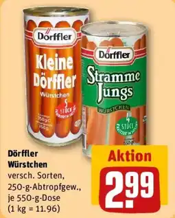 REWE Dörffler Würstchen Angebot