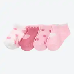 NKD Baby-Mädchen-Sneaker-Socken mit Herz-Muster, 4er-Pack Angebot