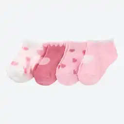 NKD Baby-Mädchen-Sneaker-Socken mit Herz-Muster, 4er-Pack Angebot
