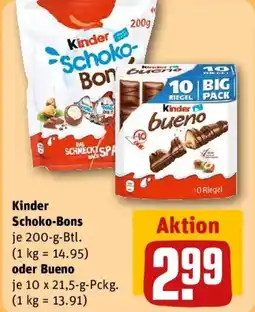 REWE Kinder Schoko-Bons oder Bueno Angebot