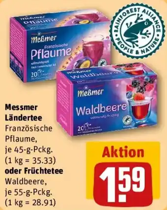 REWE Messmer Ländertee oder Früchtetee Angebot