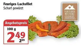 Globus Feuriges Lachsfilet 100g Angebot