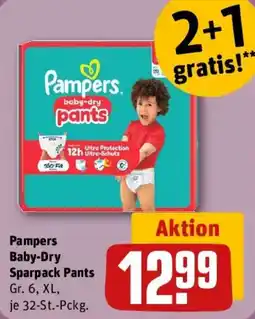 REWE Pampers Baby-Dry Sparpack Pants Angebot
