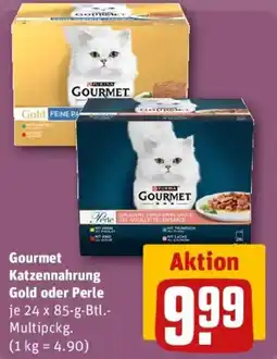 REWE Gourmet Katzennahrung Gold oder Perle Angebot