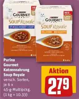 REWE Purina Gourmet Katzennahrung Soup Royale Angebot