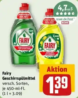 REWE Fairy Geschirrspülmittel Angebot