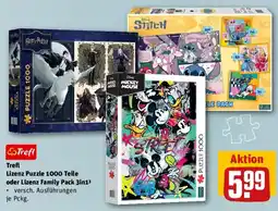 REWE Trefl Lizenz Puzzle 1000 Teile oder Lizenz Family Pack 3in1 Angebot
